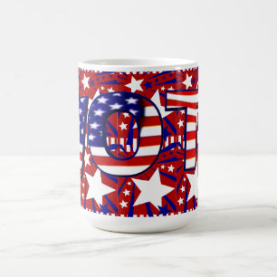 Omröstning med Stars och stripes - Kaffemugg