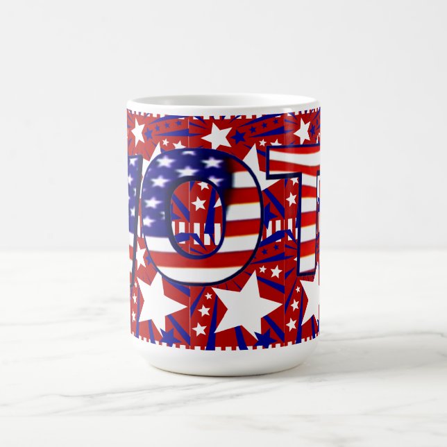 Omröstning med Stars och stripes - Kaffemugg (Center)