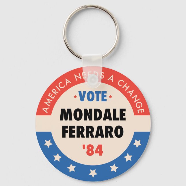 Omröstning: Mondale/Ferraro "84 Nyckelring (Framsida)
