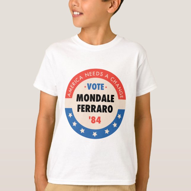 Omröstning: Mondale/Ferraro "84 Tee (Framsida)