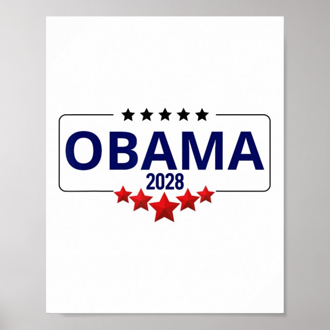 Omröstning: Obama 2028 Retro Obama President 2028  Poster (Framsidan)