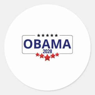 Omröstning: Obama 2028 Retro Obama President 2028 Runt Klistermärke