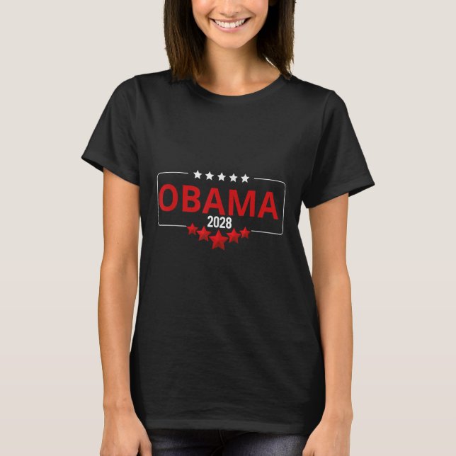 Omröstning: Obama 2028 Retro Obama President 2028  T Shirt (Framsida)