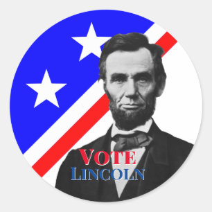 Omröstning om Abraham Lincoln Runt Klistermärke