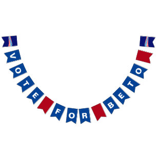 Omröstning om Beto Texas guvernörsval 2022 Party Vimplar