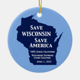 Omröstning om Crawford för Wisconsins högsta domst Julgransprydnad Keramik