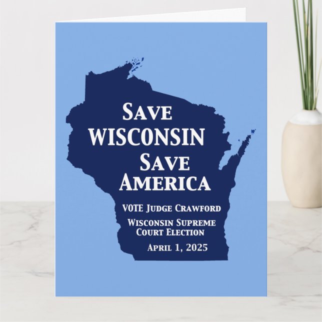 Omröstning om Crawford för Wisconsins högsta domst Kort (Framsida)