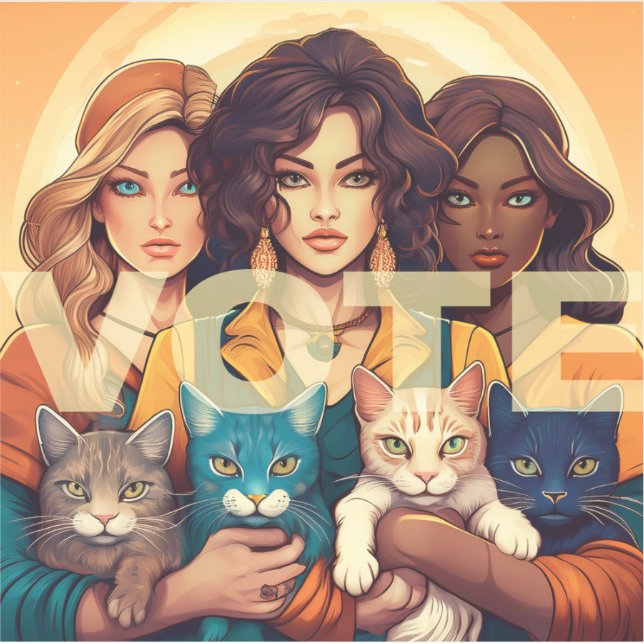 OMRÖSTNING OM Dam utan barn Klistermärken (Framsida)