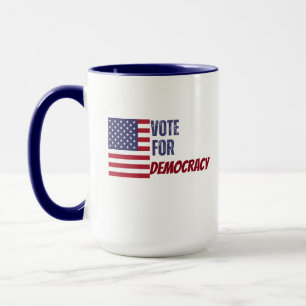 Omröstning om Demokrati USA 2024 Mugg