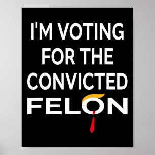 Omröstning om den dömda felon Donald Trump 2024 Poster