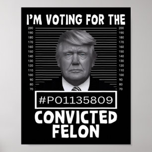 Omröstning om den dömda felontrumpan Mugshot Pro Poster