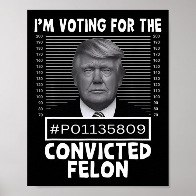 Omröstning om den dömda felontrumpan Mugshot Pro Poster (Framsidan)