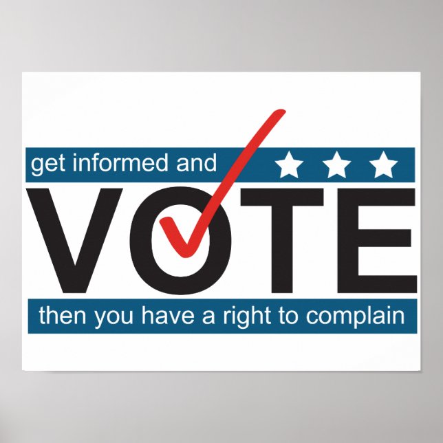 Omröstning om det berömda valet Humor Poster konst (Framsidan)