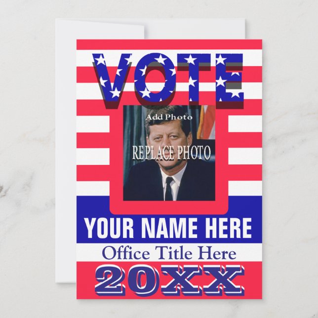 Omröstning om det politiska Kampanjen Inbjudningar (Baksida)