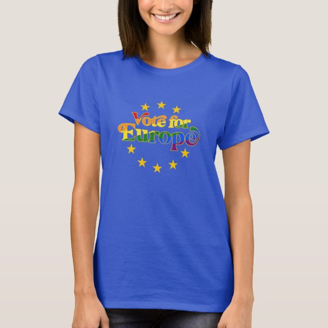 Omröstning om EU:s framtida valdemokrati T-SH T Shirt (Framsida)