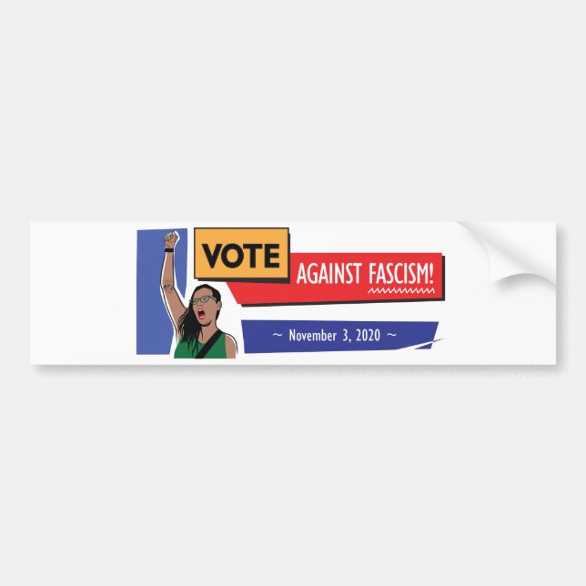 Omröstning om fascismen Bumper Sticker Bildekal (Framsidan)