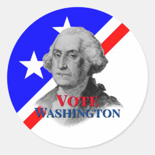 Omröstning om George Washington Runt Klistermärke