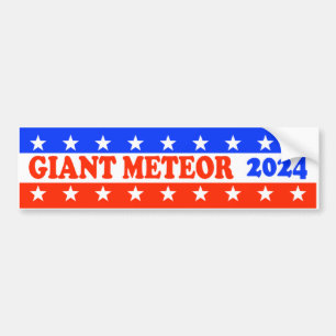 Omröstning om Giant Meteor 2024 Lustigt politiskt Bildekal