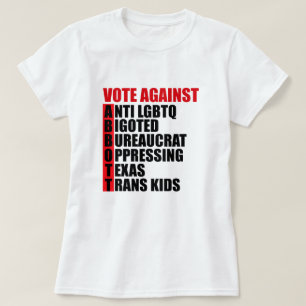 Omröstning om Greg Abbott Texas Democrat Acrostic T Shirt