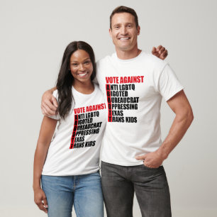 Omröstning om Greg Abbott Texas Democrat Ord Dikt T Shirt
