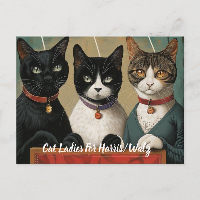 Omröstning om Harris/Walz i Dam Vykort (Framsida)