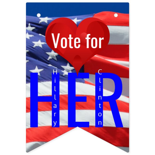 Omröstning om Hillary Clintons presidentval Vimplar (Första flaggan)