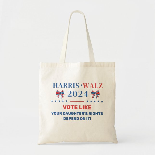 Omröstning om Högerna Harris Walz 2024 Tygkasse (Framsidan)
