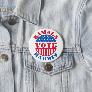 Omröstning om Kamala Harris Retro Patriotic Knapp