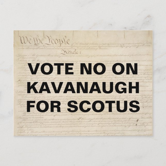 Omröstning om Kavanaugh för SCOTUS-motstånd Vykort (Framsida)