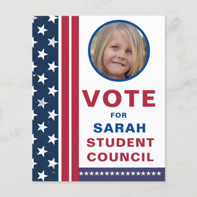 Omröstning om Klassordförande: Amerikanska färg Flygblad (Framsidan)