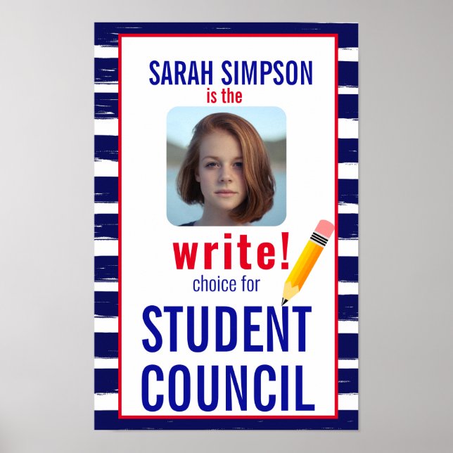 Omröstning om klassordförande: val till rådet i St Poster (Framsidan)