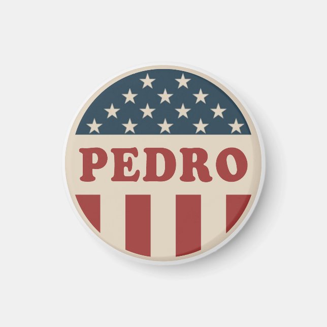 Omröstning om Pedro Classic Retro American Voter B Magnet (Framsidan)