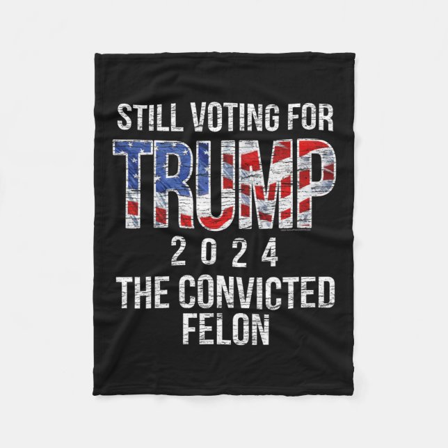 Omröstning om trumfkort 2024 dömd Felon Convict Vi Fleecefilt (Framsidan)