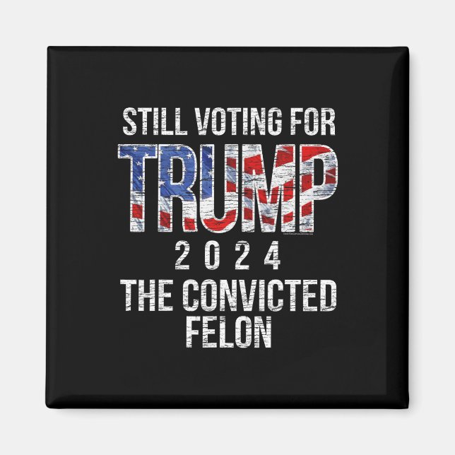 Omröstning om trumfkort 2024 dömd Felon Convict Vi Magnet (Framsidan)