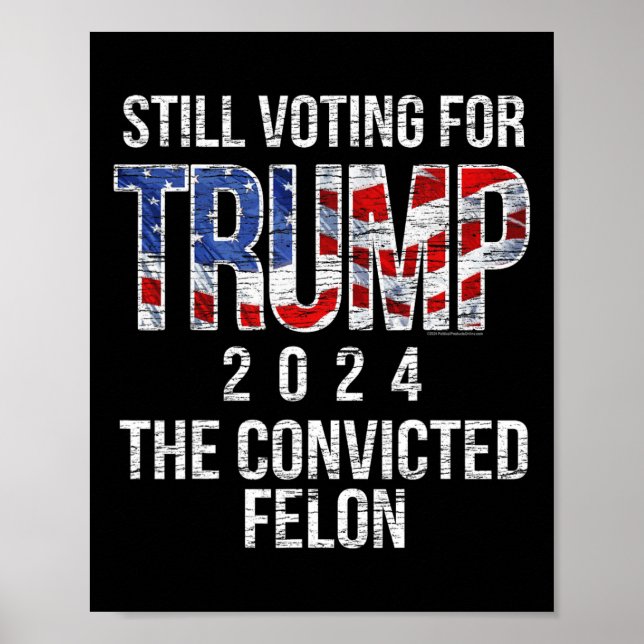 Omröstning om trumfkort 2024 dömd Felon Convict Vi Poster (Framsidan)