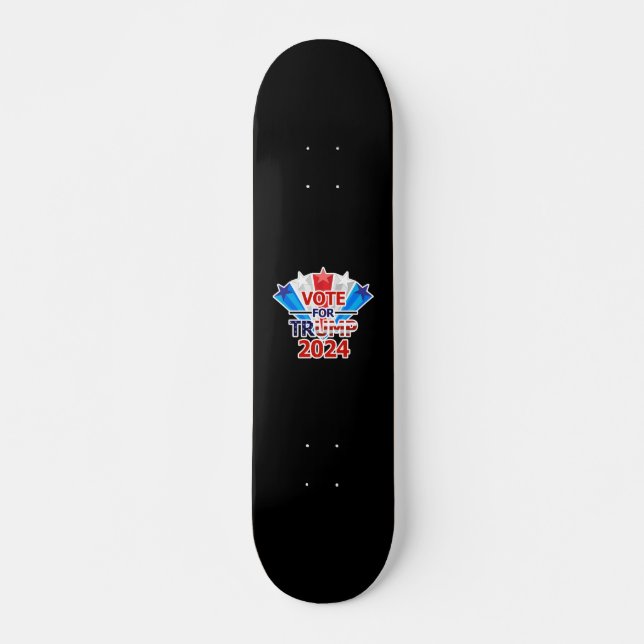 Omröstning om Trump 2024 Stars Mini Skateboard Bräda 18,5 Cm (Framsida)