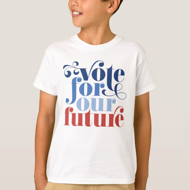 Omröstning om vårt framtida val Röda vita och blå T Shirt (Framsida)