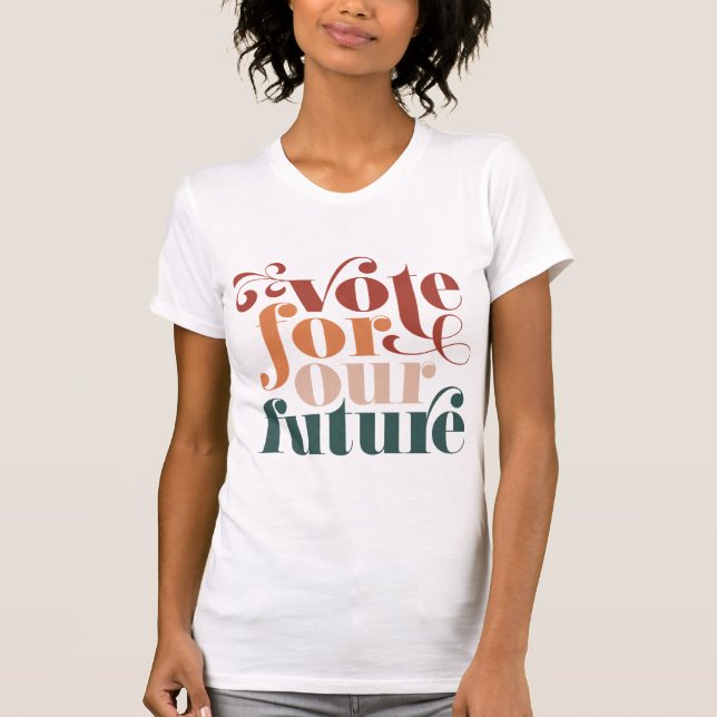 Omröstning om vårt framtida val T-Shirt Retro Färg (Framsida)