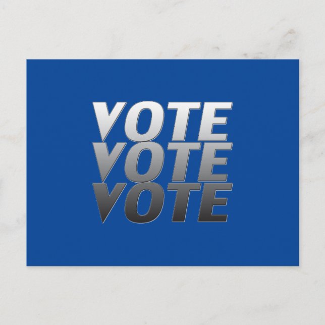 "Omröstning: omröstning: blått grått Vykort (Framsida)