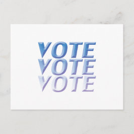 "Omröstning: omröstning: blått Vykort