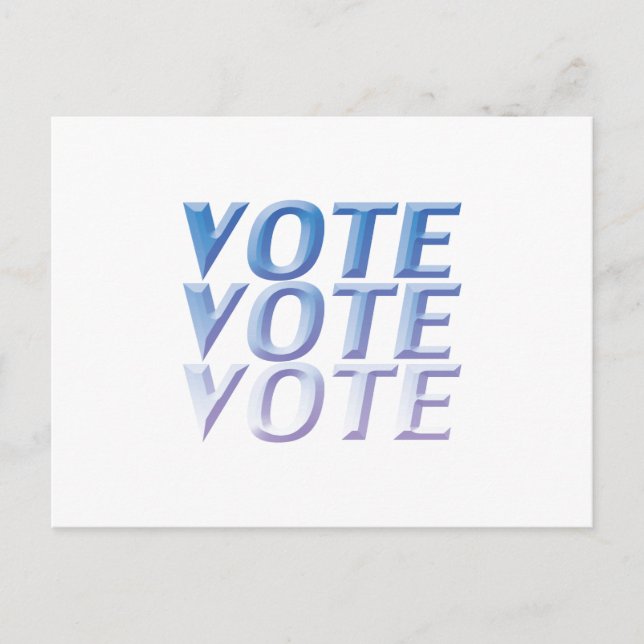 "Omröstning: omröstning: blått Vykort (Framsida)