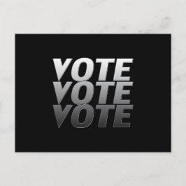 "Omröstning: omröstning: svart, vitt grått Vykort