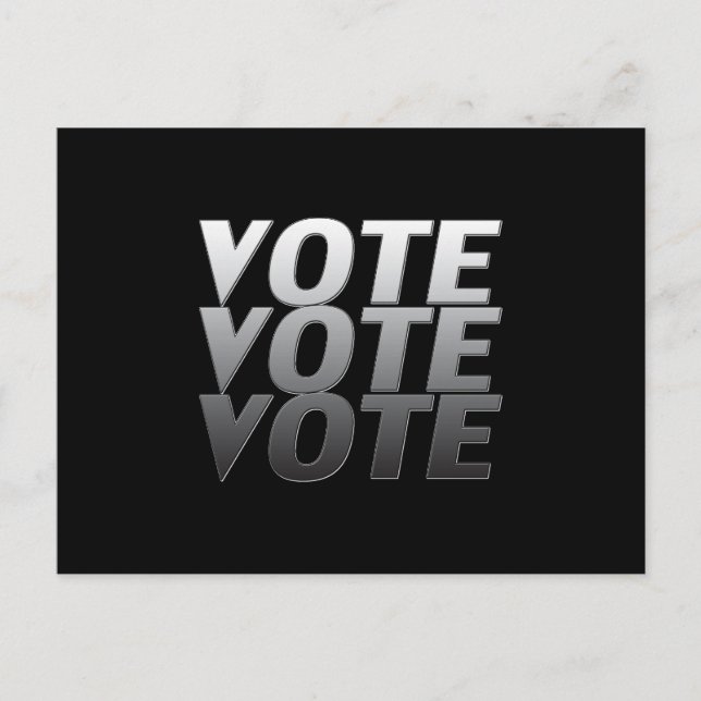 "Omröstning: omröstning: svart, vitt grått Vykort (Framsida)