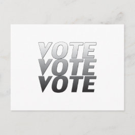 "Omröstning: omröstning: svart, vitt grått Vykort