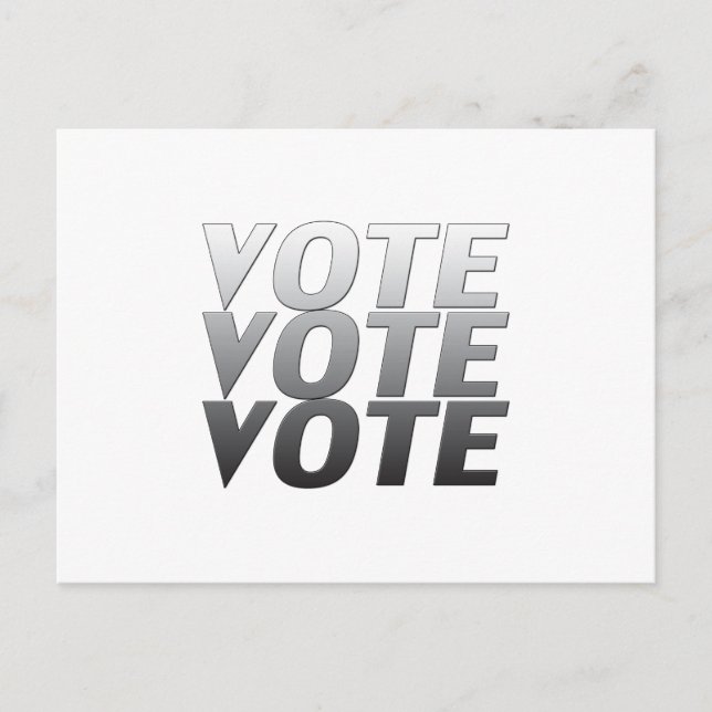 "Omröstning: omröstning: svart, vitt grått Vykort (Framsida)