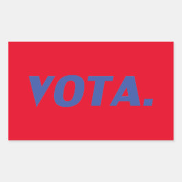 Omröstning på spanska blå röd, modern politik rektangulärt klistermärke