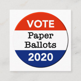 Omröstning Pappra vallokaler 2020 Fyrkantigt Visitkort