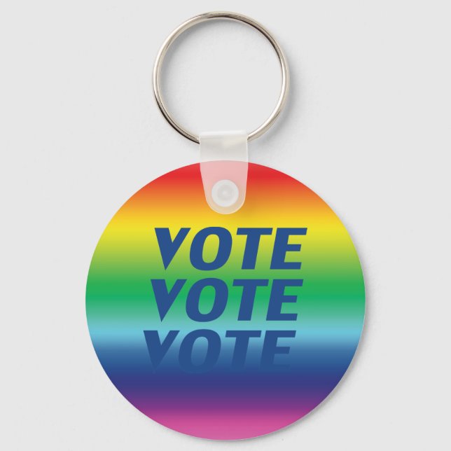 Omröstning: pridet Lgbtq lgbt rainbow färg Nyckelring (Framsida)