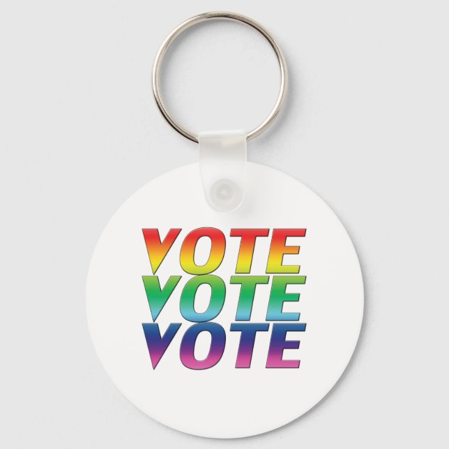 Omröstning: pridet Lgbtq lgbt rainbow färg Nyckelring (Framsida)