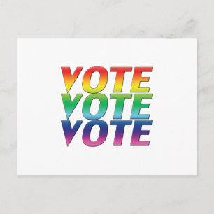 Omröstning: pridet Lgbtq lgbt reginbow white Vykort